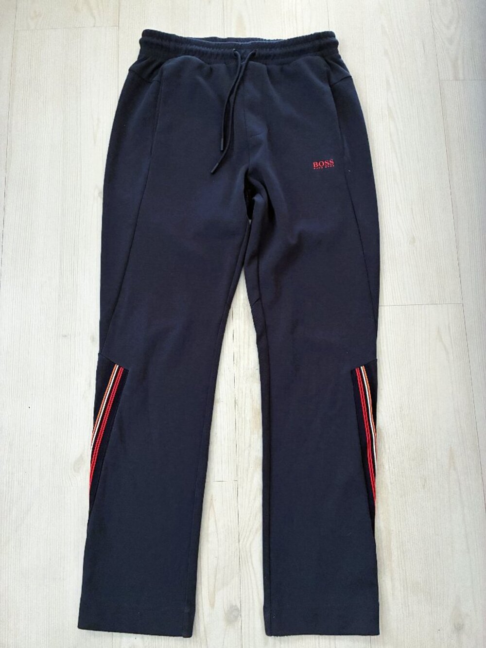 BOSS Hugo Boss Haiko Navy Blue Striped Tracksuit Pants Men's Size S